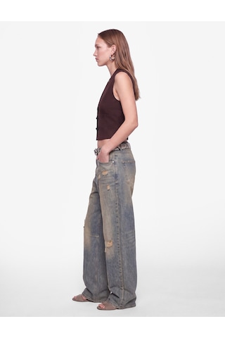 Koton Slim Fit V Yaka Kolsuz Süslü Düğmeli Triko Yelek Kahverengi 7wal20007ıt Kahve