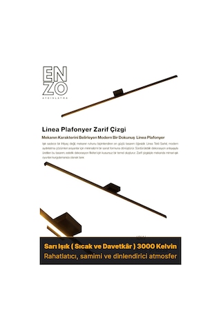 Linea Sensörsüz Aşağı Işık - Tavan Plafonyer Sarı Işık