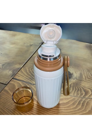 Çift Katmanlı Paslanmaz Çelik Termos 500 Ml Beyaz