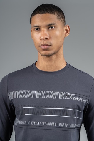 Maraton Regular Erkek Bisiklet Yaka Antrasit Sweatshirt Antrasit
