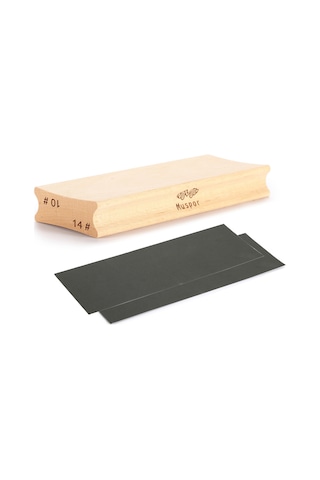 Yifomall Gitar Plevne Yarıçap Taşlama Bloku 10"&14" İki Yönlü - Teller Düzeltici Zımpara Bloğu + 2 Adet 600 Tane Zımparak Kağıdı