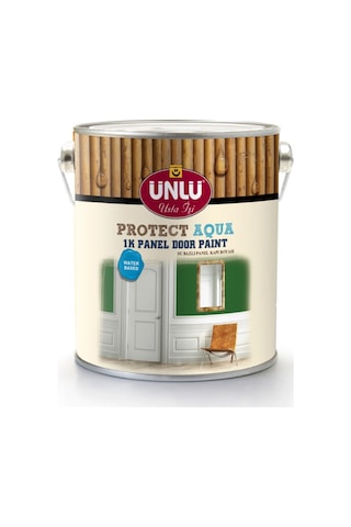 Ünlü Protect Aqua Su Bazlı 1K Panel Kapı Boyası Beyaz 5L