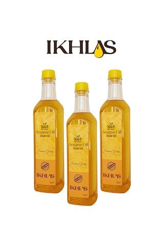 Ikhlas Soğuk Sıkım Susam Yağı 3 x 1 L