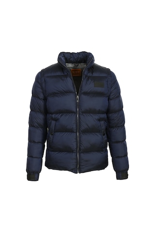 Erkek Lacivert Termo Dolumlu Two Tone Rüzgar Ve Su Itici Slim Fit Mont Ncs Jeans 4990-Lacivert
