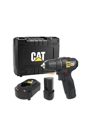Cat Dx1140 12volt/2.0ah Li-ion Çift Akülü Kömürsüz Profesyonel Şarjlı Darbesiz Matkap