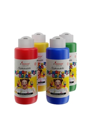 Ana Renkler Parmak Boyası 4&apos Lü Set 4x120ml Diğer