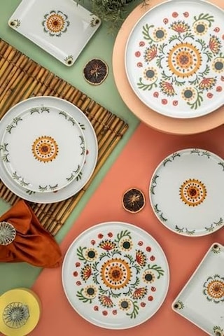 Moderna 18 Parça 6 Kişilik İkram Seti Natural Açık Gri