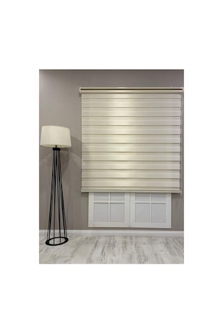 Bambu Zebra Stor Güneşlik Perde, Krem, 70 X 200 Çok Renkli