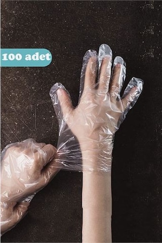 Tek Kullanımlık Şeffaf Eldiven 100 Adet 717561 Çok Renkli