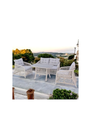 Marbella X Rehome İkili Rattan Bahçe Oturma Grubu 626 Bej - Krem