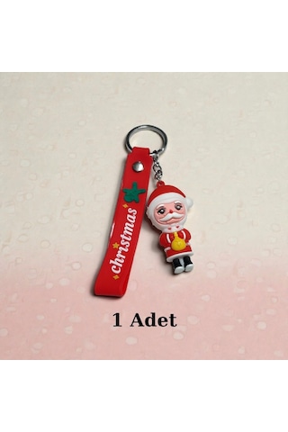 Yılbaşı Silikon Noel Baba Anahtarlık 1 Adet