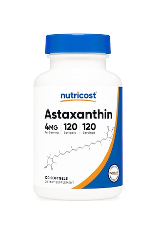 Nutricost Astaxanthin Antioxidants 4mg Gluten Free And Non-gmo 12
