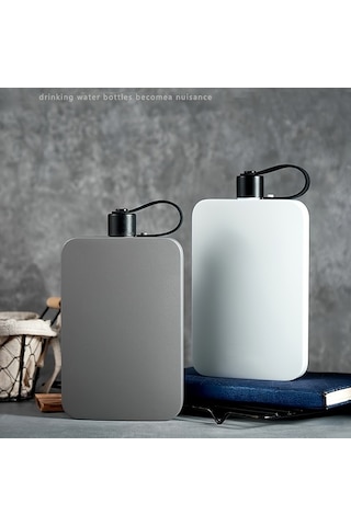 Ebitda 500ml Sızdırmaz Çelik Termos, İçecekler İçin, Gri Gri