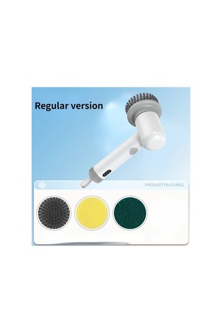 Xuweiwei Elektrikli Temizleme Fırçası Elde Taşınabilir Normal Sınıf Beyaz Güçlü Kablosuz Yüksek Çözünürlüklü Dijital Ekran Ayarlanabilir Hız Büyük Pil Kapasitesi