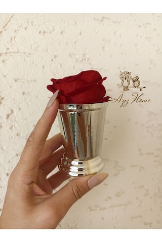 1 Adet Gül Kovası Kadife Gül Kahve Sunum İsteme Söz Nişan2