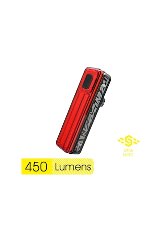 Moon Helıx Sense 450 Lümen Usb Arka Lamba Fren Modu 985014 Siyah  - Kırmızı