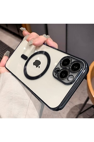 Apple iPhone 11 Uyumlu Üst Kalite Kablosuz Şarja Uygun Silikon Kılıf Siyah