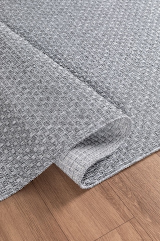 Notre Premium Kalite Kaymaz Tabanlı Doğal Yıkanabilir Kilim Oturma Odası Balkon Bahçe Mutfak Kilim-843 Gri