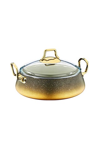 Oms 3042 Keops 9 Parça Granit Tencere Seti Gold