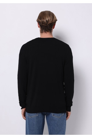 Colin's Colins Regular Fit Yuvarlak Yaka Jakarlı Erkek Siyah Kazak Cl1076884 Q1.v1 Blk Siyah