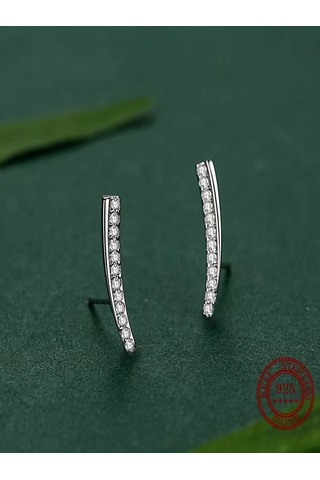 Brezza Lusso Jewelry Timeless Series Ay Işığı Kadın Gümüş Küpe Gümüş