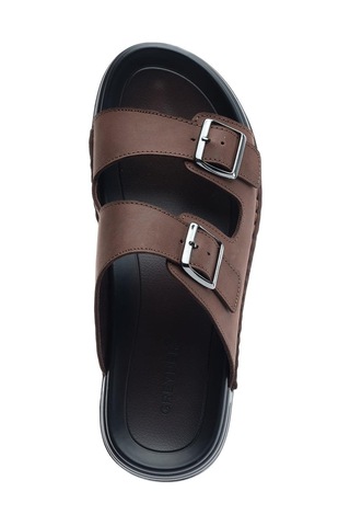 Greyder 64681 Kahverengi Hakiki Deri Erkek Terlik-959 Kahverengi