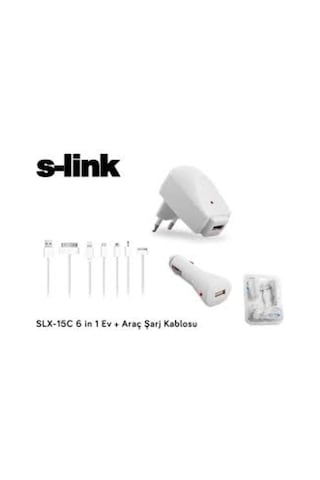 S-Link Slx-15C 6 In 1 Ev+Araç Şarj Kablosu