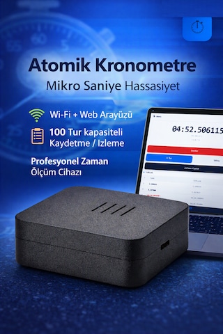 Atomik Kronometre Mikrosaniye Hassasiyetli Wi-fi Kontrollü Dijital Zamanlayıcı