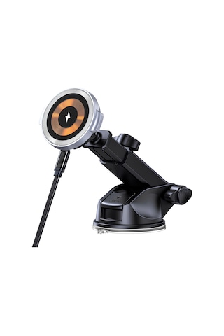 Phixi Force M20 15w Hızlı Şarj Kablosuz Araç Şarj Cihazı Tutucu, Manyetik Katlanabilir Telefon Tutucu