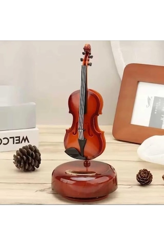 Mr Keman Müzik Kutusu Klasik Kurmalı Dönen Müzik Kutusu Masaüstü Dekorasyonu İçin Doğum Günü Düğün Hediyesi Diğer