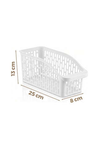 Urve Ur-3563 Plastik Çok Amaçlı Organizer 25x13x8cm Orta Beyaz Düzenleyici - 48'li Paket Diğer