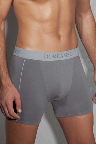 Doreanse Erkek Modal Çizgili Normal Paça Boxer 1780-Gri