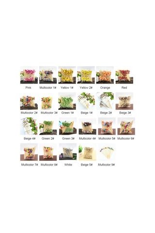 Youtek 100 Adet Bambü Meyve Çubuğu - Renkli Çilek Desenli, Kokteyl Ve Tatlı Servisi İçin Güvenli Ve Estetik Diğer