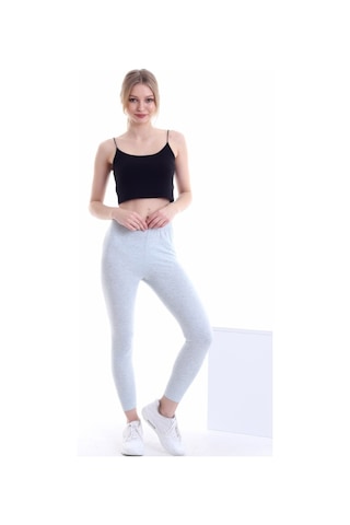 Self Clothing Kadın Flamlı Su Yeşili Penye Kumaş Tayt Yüksek Bel Slf1291Yeşil