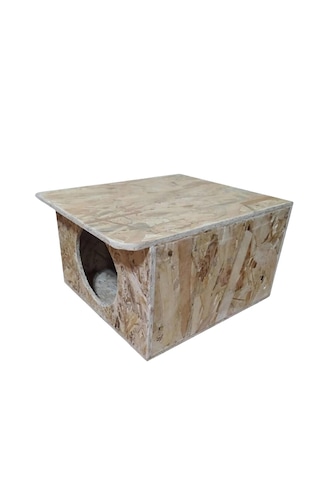 Reyo Kedi Evi Dış Ortam Uygun Ahşap Kedi Evi Osb 35 x 33 x 23 CM CAT31