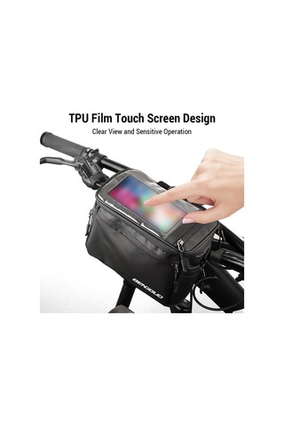 Bengguo Bisiklet Telefon Tutucu Çantası Bisiklet Gidonu Çantası Siyah