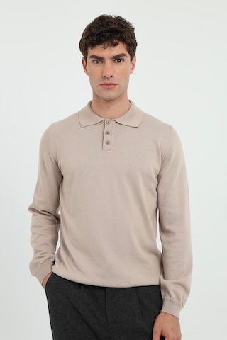 Dufy Erkek Regular Fit Polo Yaka Bej Triko-19505
