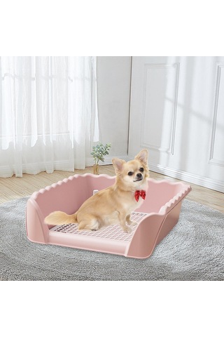 Homyl Köpek Tuvalet Taşınabilir Eğitim Lazımlık Pembe