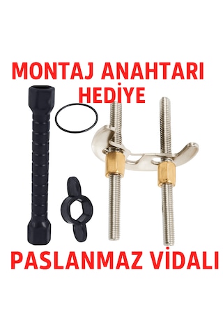 Çift Vidalı Batarya Ay Takımı + Somun Sıkma Anahtarı Hediyeli ...