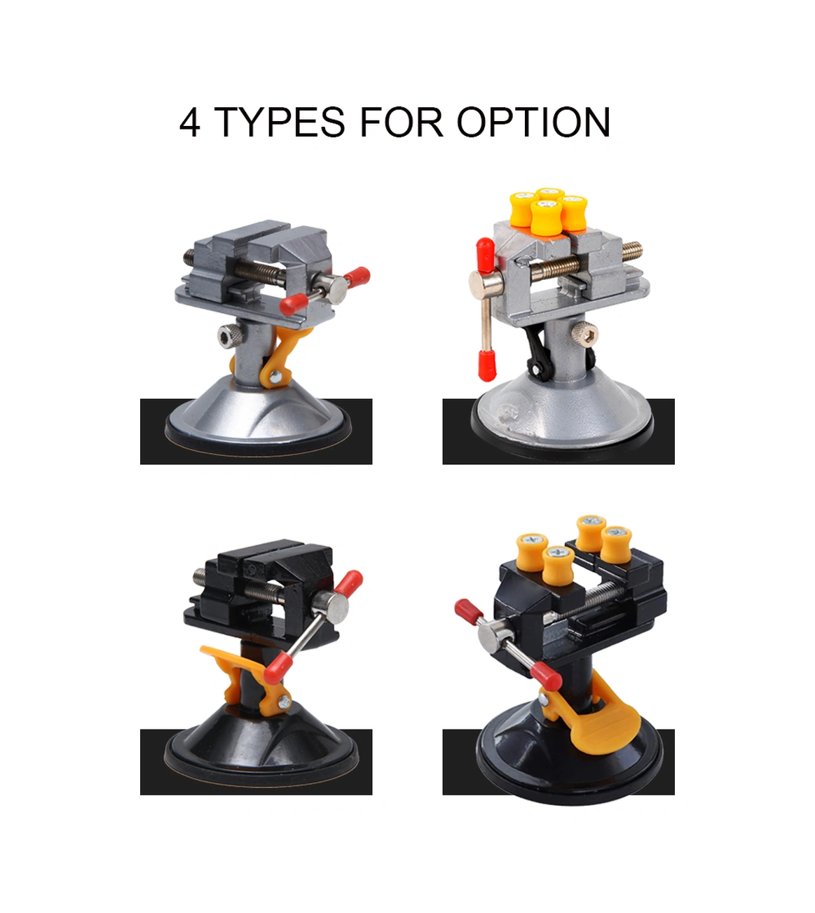 Neevoyu Alüminyum Mini Süksiyon Tırnaklı Burun 360 Döner Başlı 12-55mm Açılıkla Ev/tamir İçin Siyah