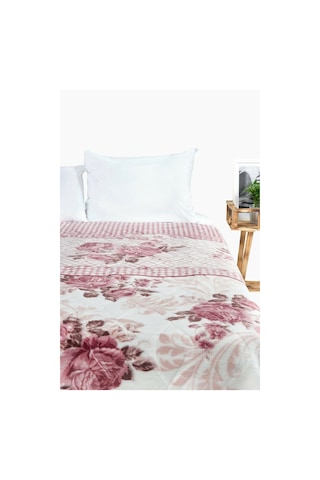 Sarar Battaniye Sarar Çift Kişilik Battaniye Rosrey Gül Kurusu Pudra
