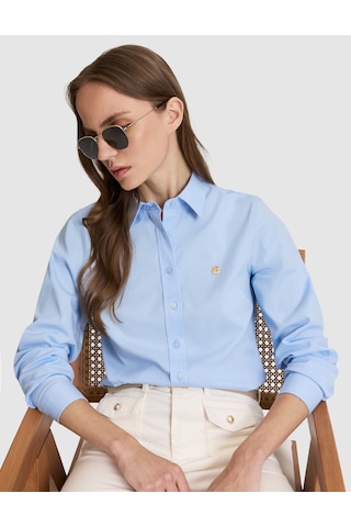 Pierre Cardin Kadın Açık Mavi Gömlek Desenli 50328627-vr003