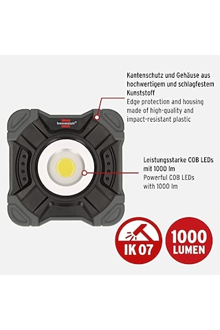 Şarj Edilebilir Led Çalışma Lambası Sh 1000 Ma 1000lm, Ip54, Mıknatıslı Ve Çıtçıtlı Şarj Edilebilir Led Genel
