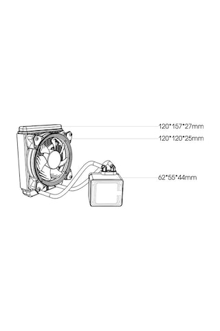 Rampage Aqua 120 Rgb İşlemci Sıvı Soğutma Sistemi 395 x 120 x 27 MM