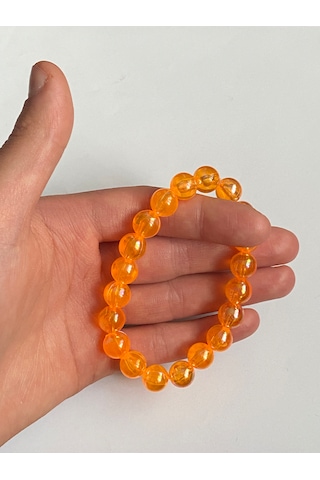 Cam Gibi Parlak Bileklik Turuncu
