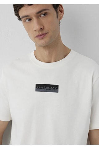 Mavi M0613539-70057 Mavi Black Baskılı T-shirt Erkek Tişort Beyaz