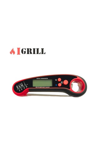Profesyonel Su Geçirmez Hızlı Sıcaklık Ölçer Gıda Termometresi Kırmızı