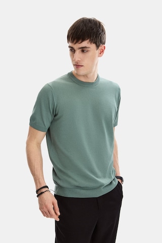 Backandbond Yeşil Regular Fit Kısa Kol Triko Tişört