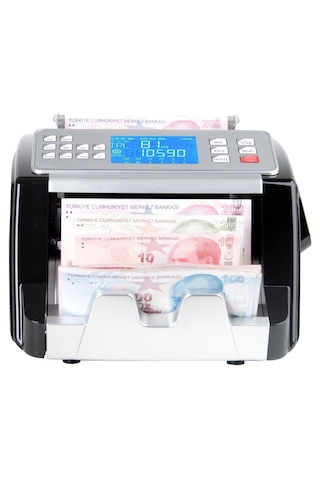 Plus Silver Multi Mix Karışık Para Sayma Makinesi Ve Sahte Yakalama - Tl Ve Euro Karışık - Usd Adet Sayım - Müşteri Ekranı