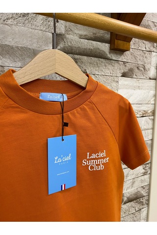 Laciel Paris Summer Clup Oversize Çocuk Tişört Turuncu
